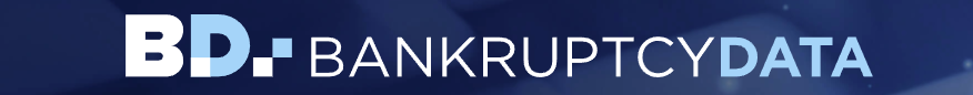 Logo of Bankruptcy Data with stylized text.